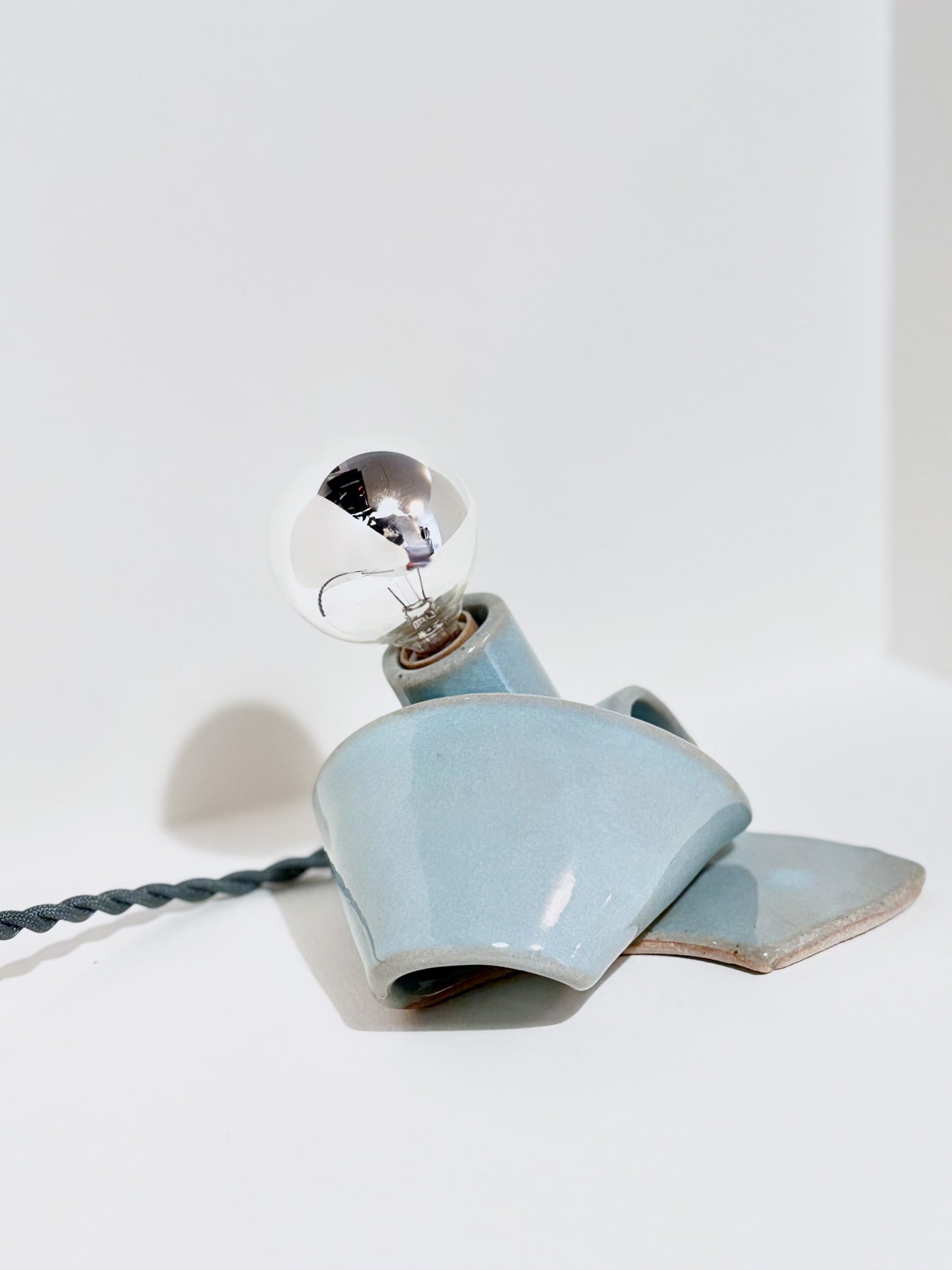 Small Flop Lamp in Baby Blue