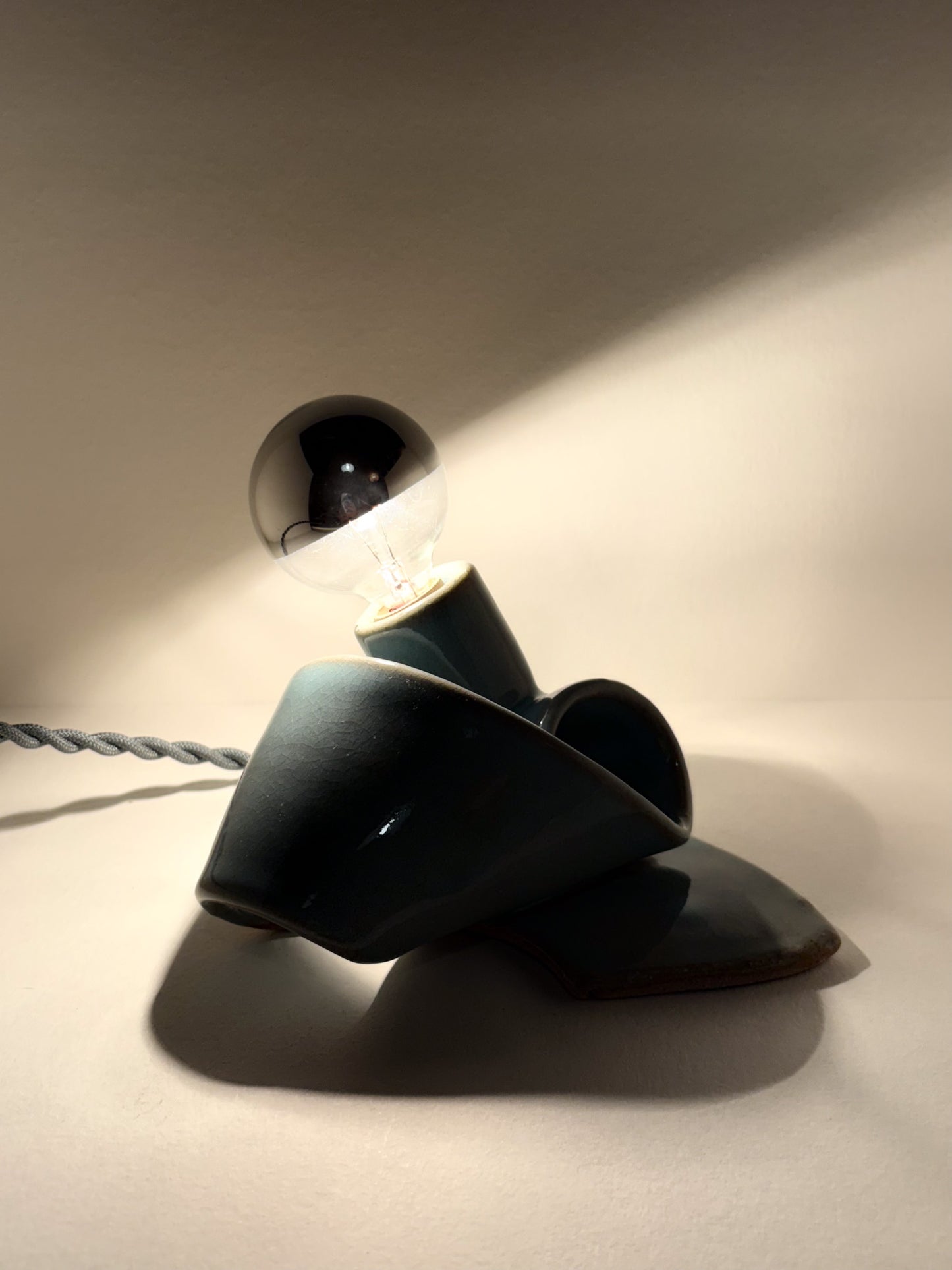 Small Flop Lamp in Baby Blue