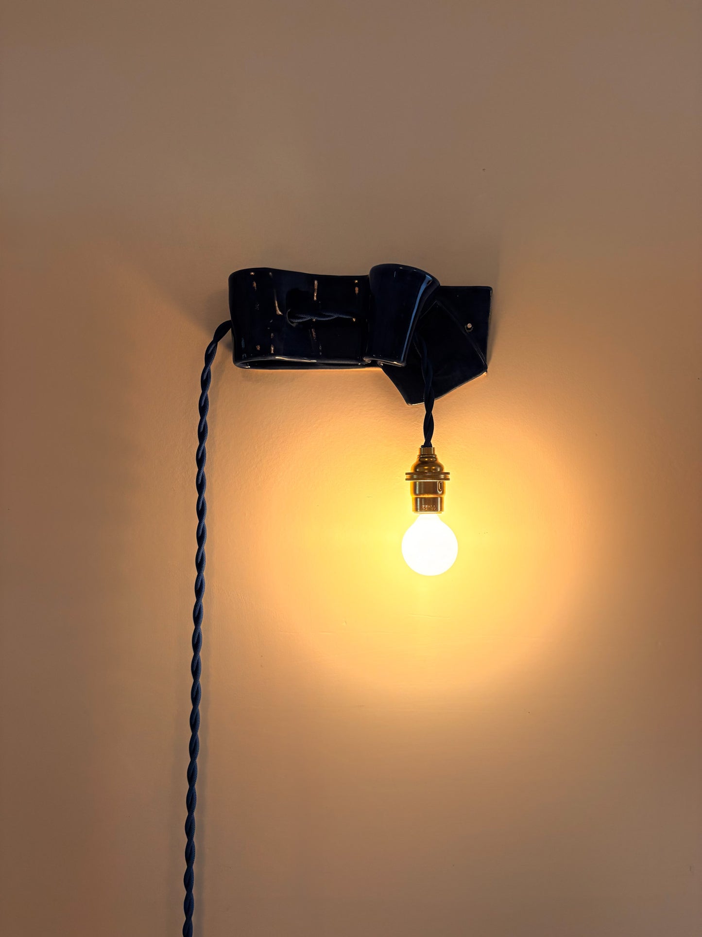 Flop Sconce in Cobalt Blue