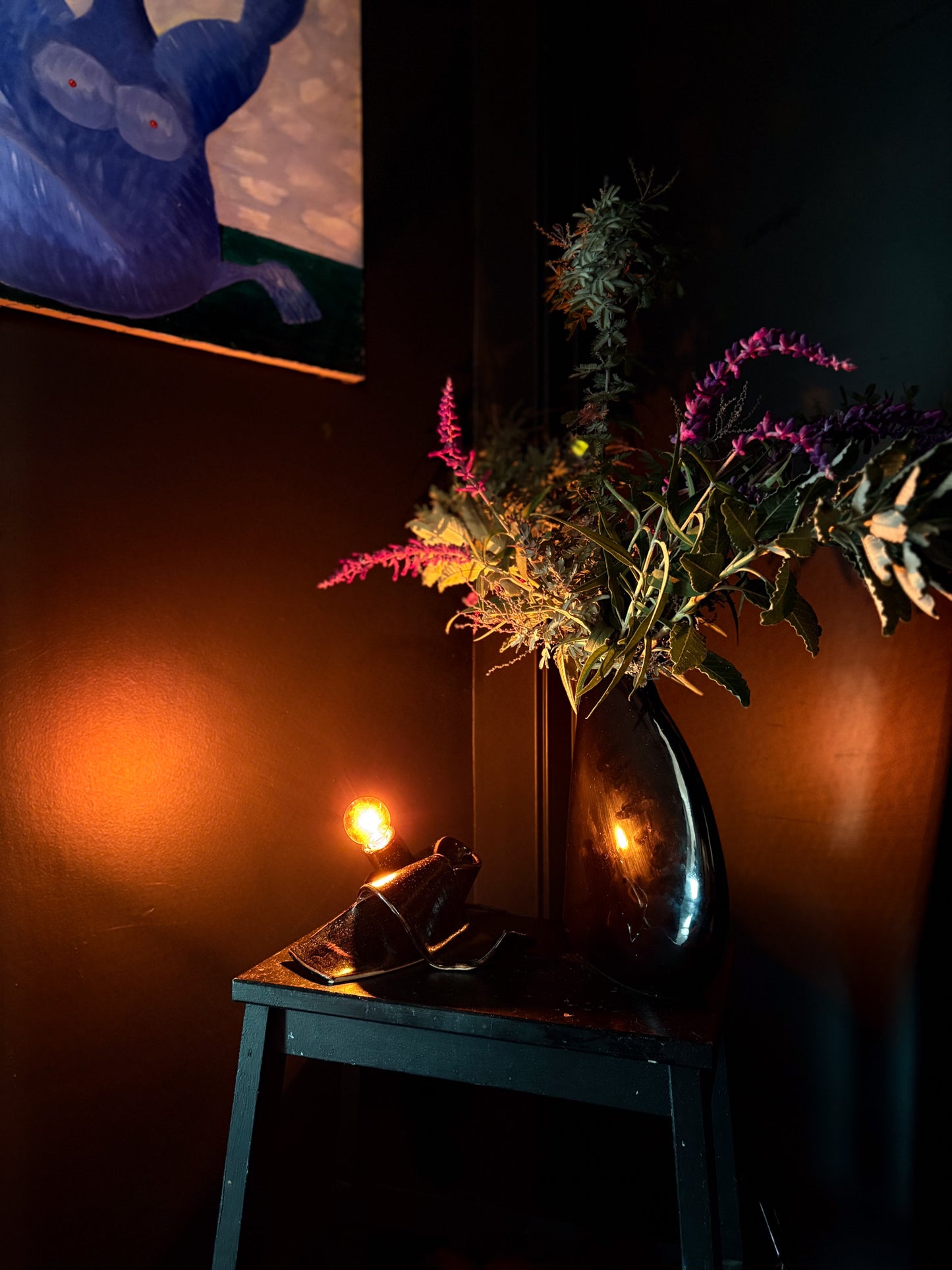 Flop Lamp in Speckled Black
