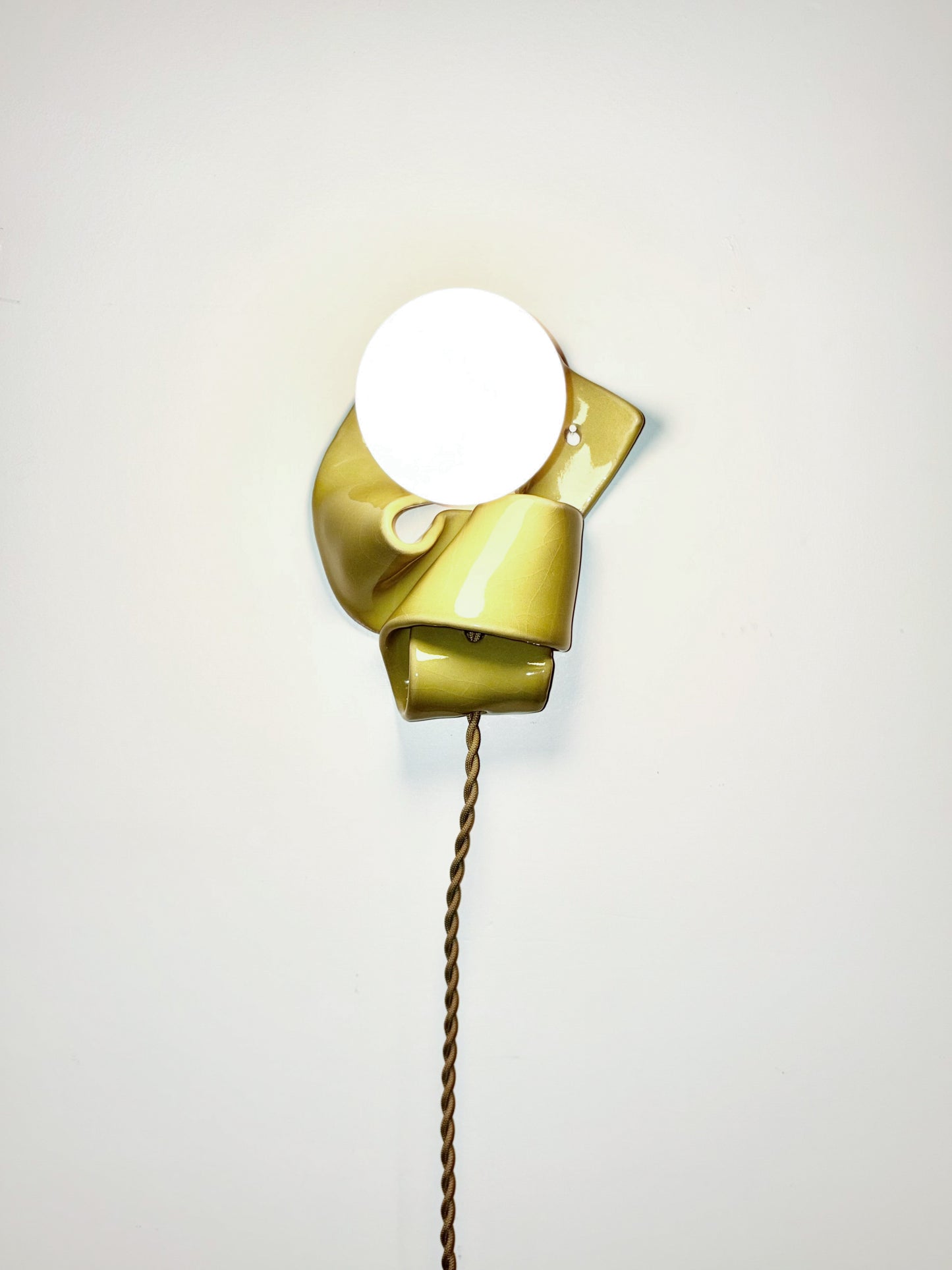 Large Flop Sconce in Bringle Yellow