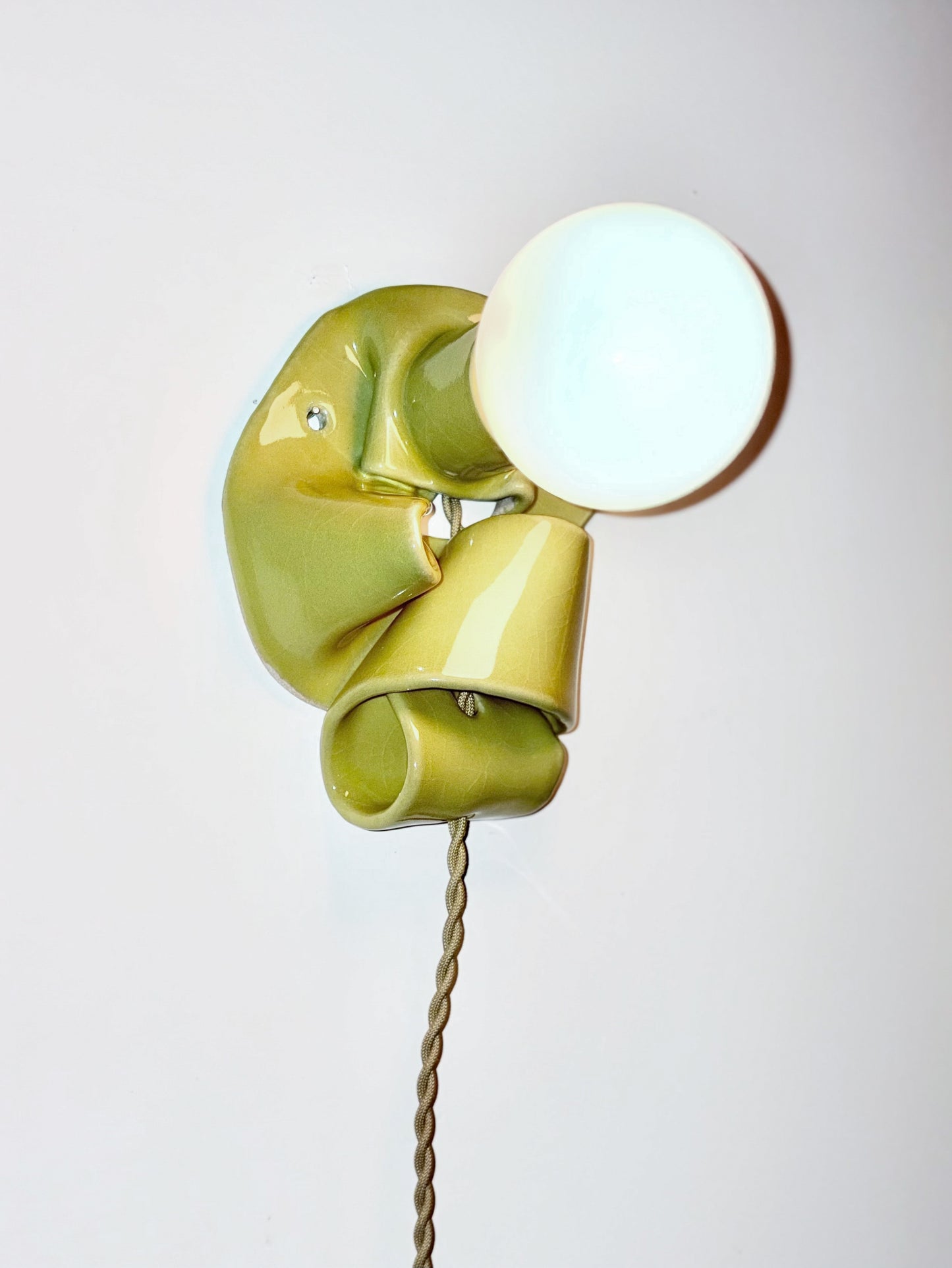 Large Flop Sconce in Bringle Yellow