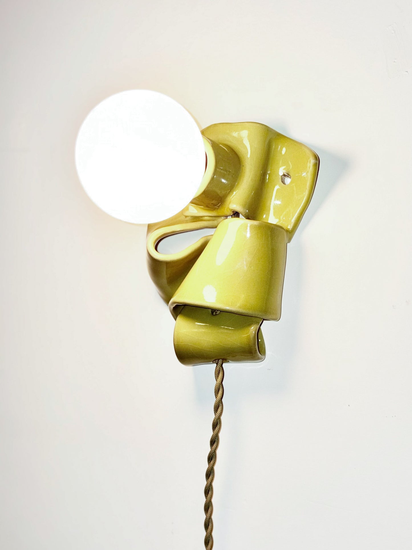 Large Flop Sconce in Bringle Yellow