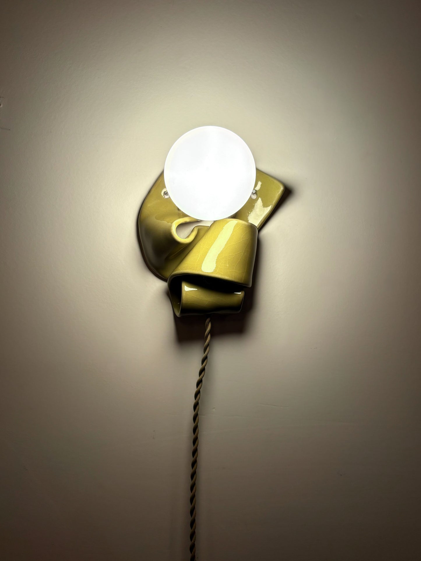 Large Flop Sconce in Bringle Yellow