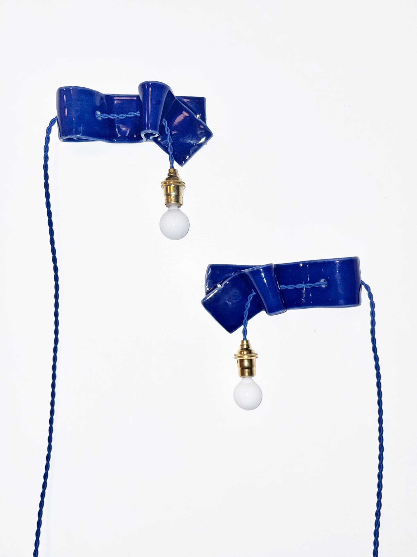 Flop Sconce in Cobalt Blue