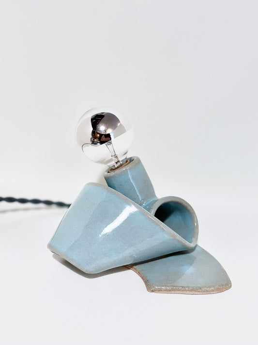 Small Flop Lamp in Baby Blue